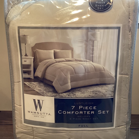 Wamsutta Bedding Wamsutta Lustleigh Washed 7 Piece Full Comforter